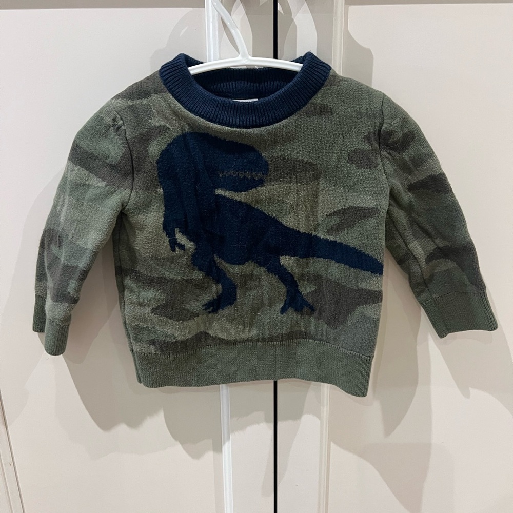 Baby gap Kids Camouflage Dinosaur Sweater 12-18m